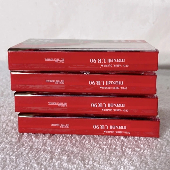 Vintage 90s Maxell UR90 Blank Audio Cassette Tapes  x4 - Picture 4 of 11